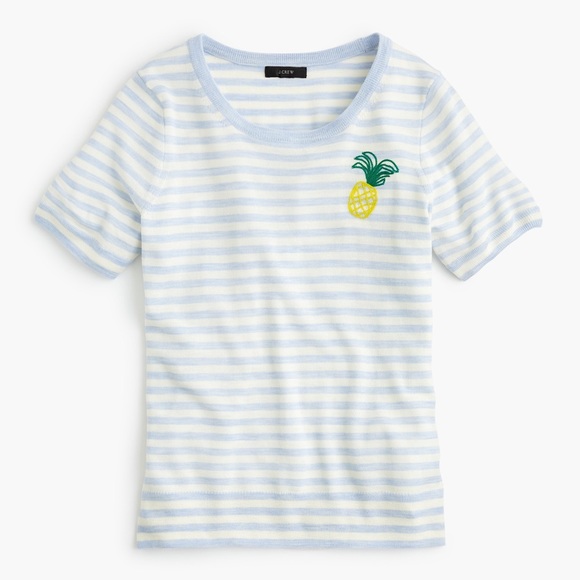 J. Crew striped pineapple Tippi sweater - Picture 2 of 6